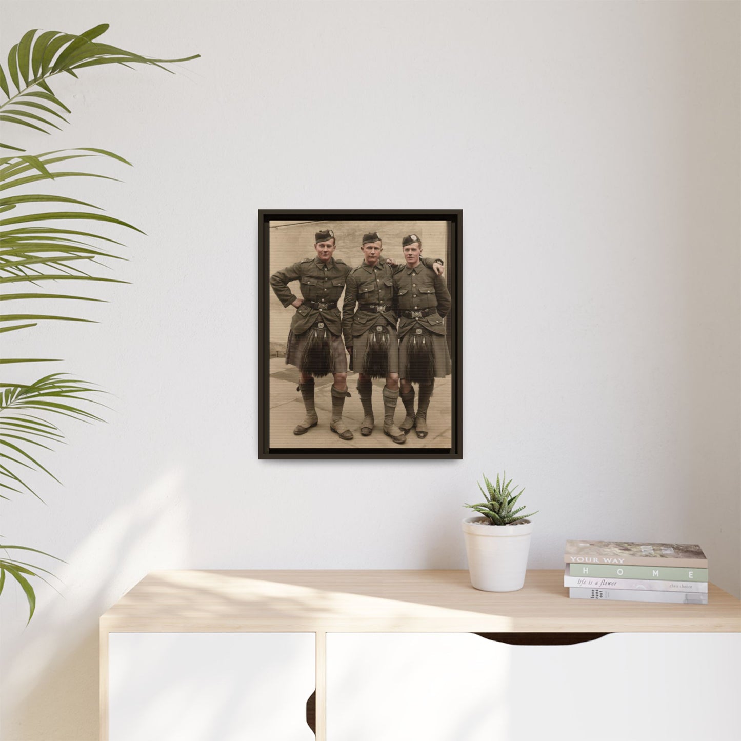 hommes 014 | Framed Vintage Photo - Matte Canvas