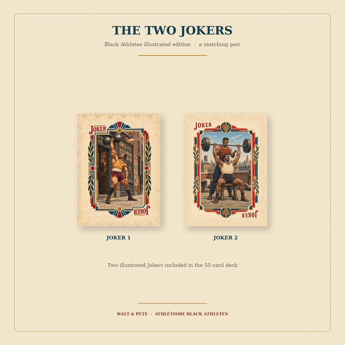 Athlétisme | Black Athletes Illustrated Weightlifting Playing Cards