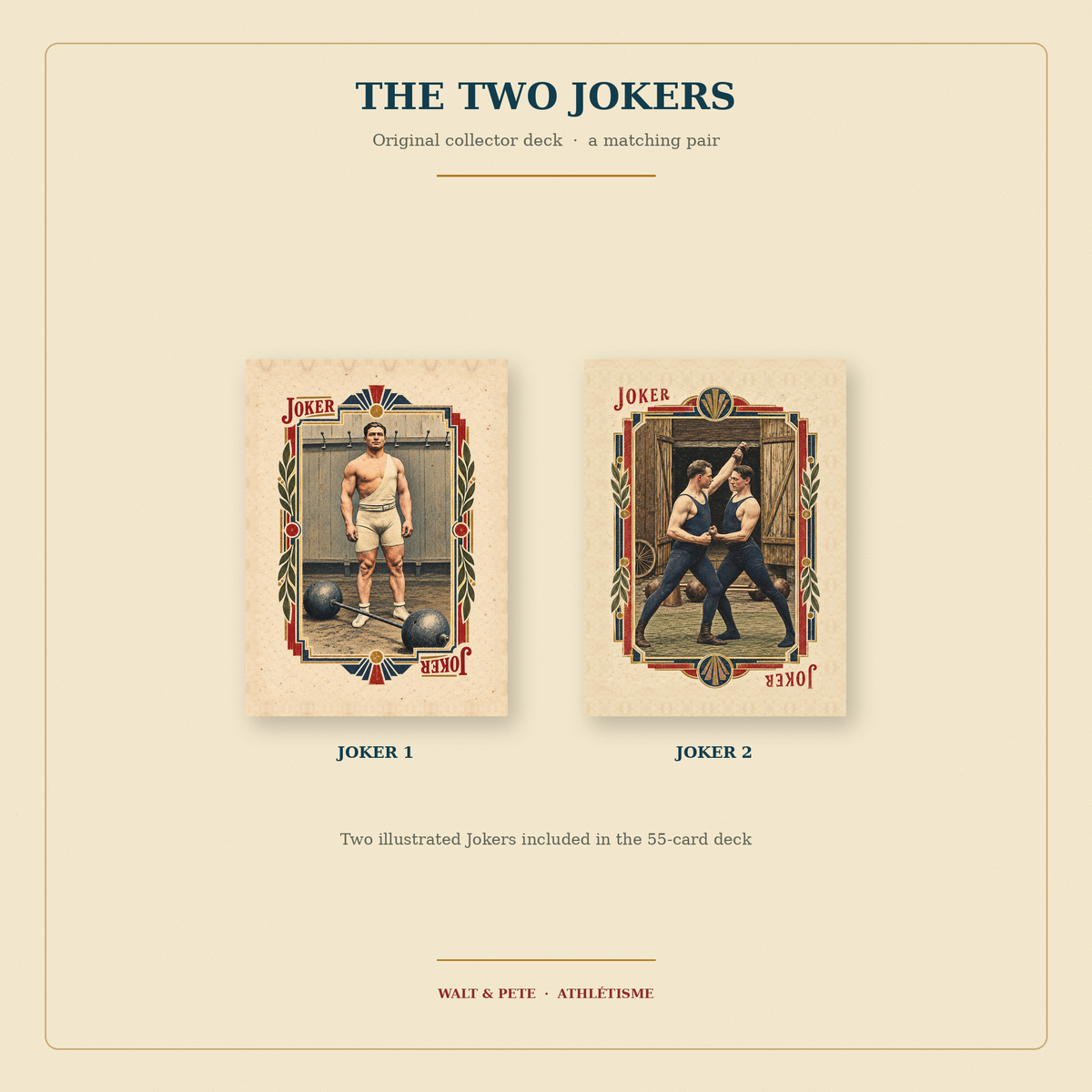 Vintage Weightlifting Playing Cards | Walt & Pete®