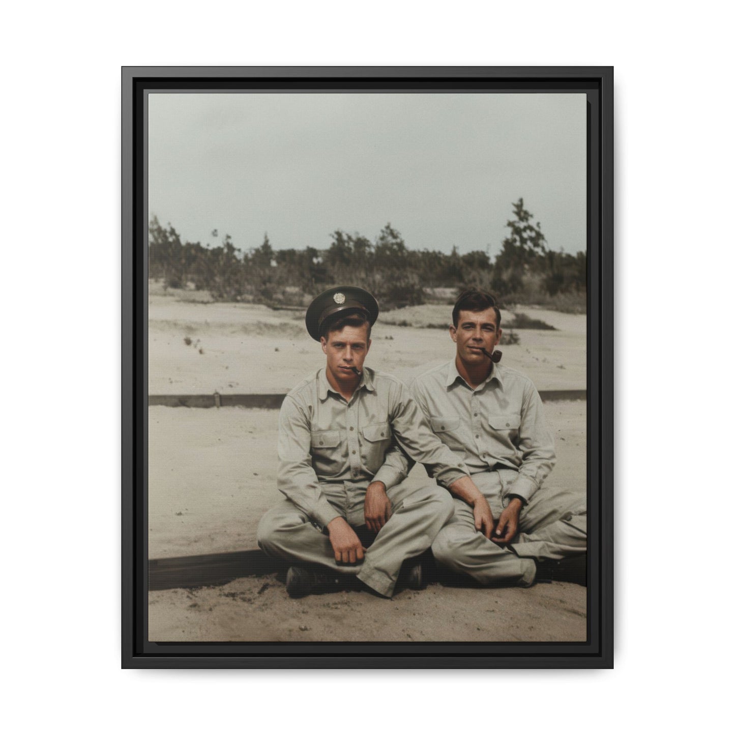 paire 091 | Framed Vintage Photo - Matte Canvas