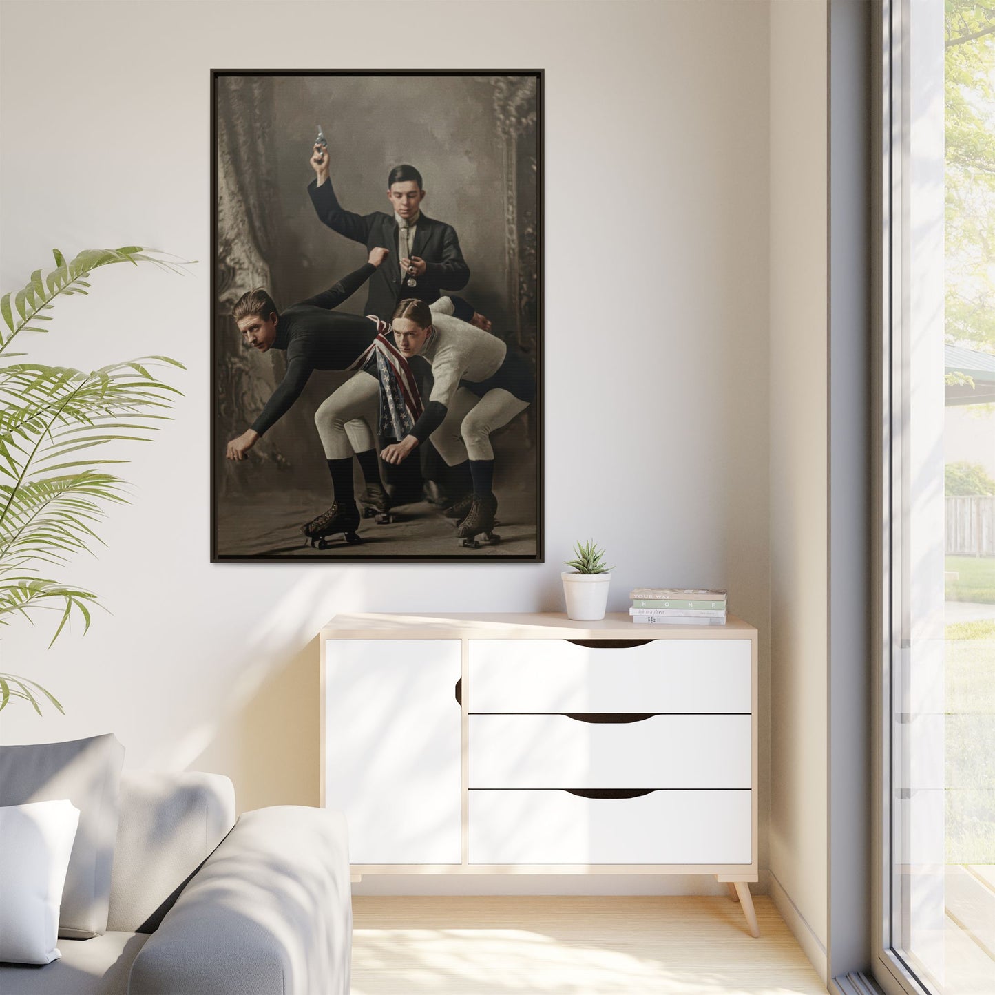 athlétisme 020 | Framed Vintage Photo - Matte Canvas
