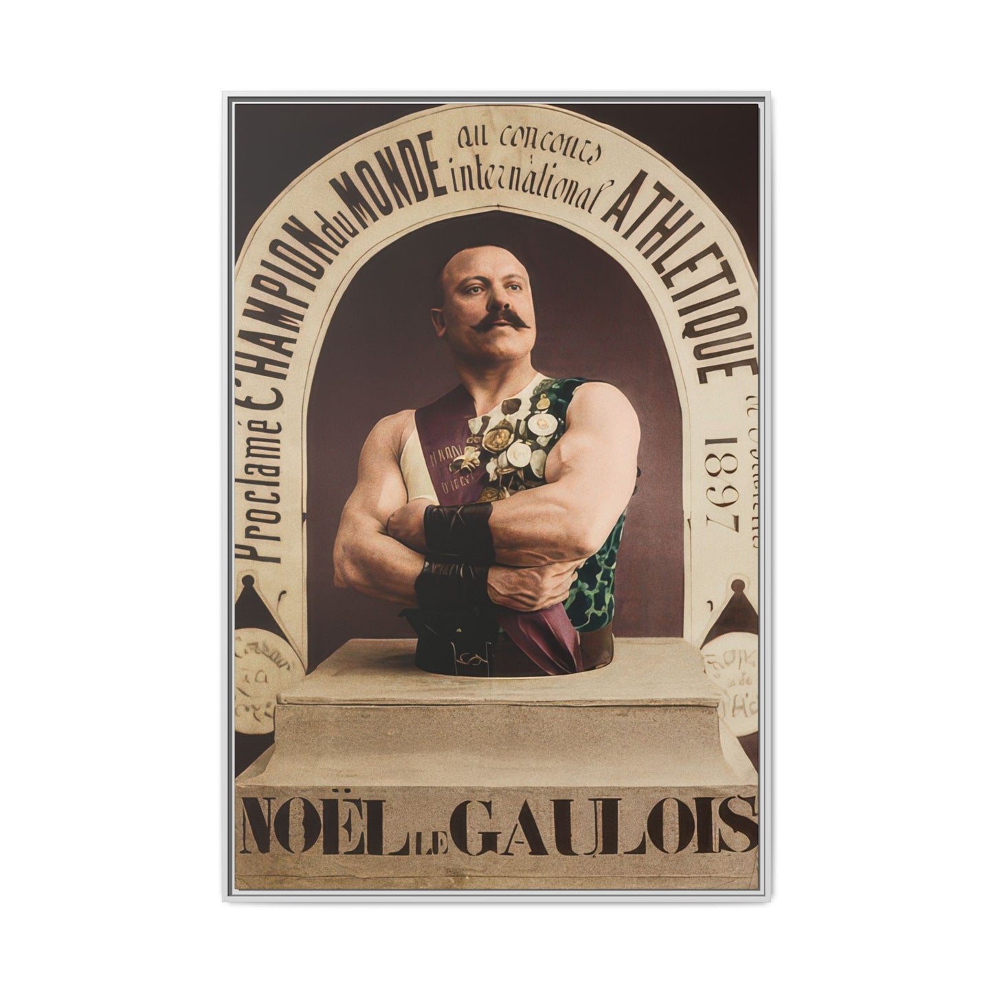 athlétisme 045 | Framed Vintage Photo - Matte Canvas