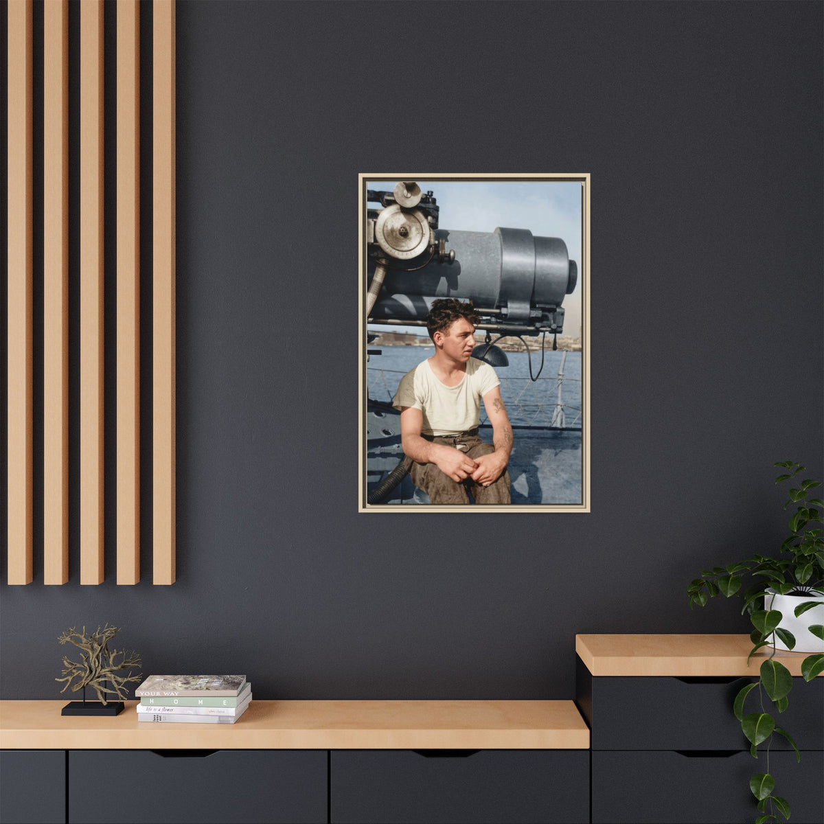 celibataire 026 | Framed Vintage Photo - Matte Canvas