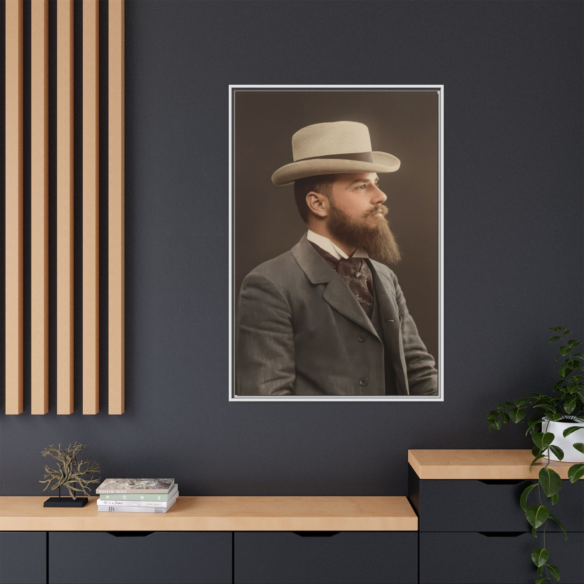 celibataire 014 | Framed Vintage Photo - Matte Canvas
