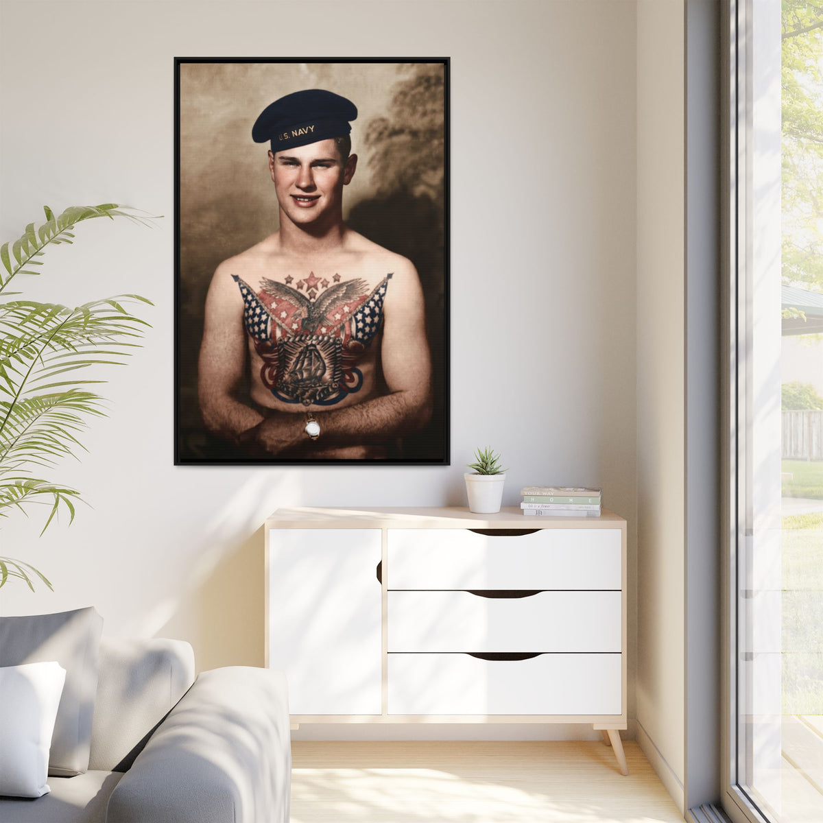 celibataire 037 | Framed Vintage Photo - Matte Canvas