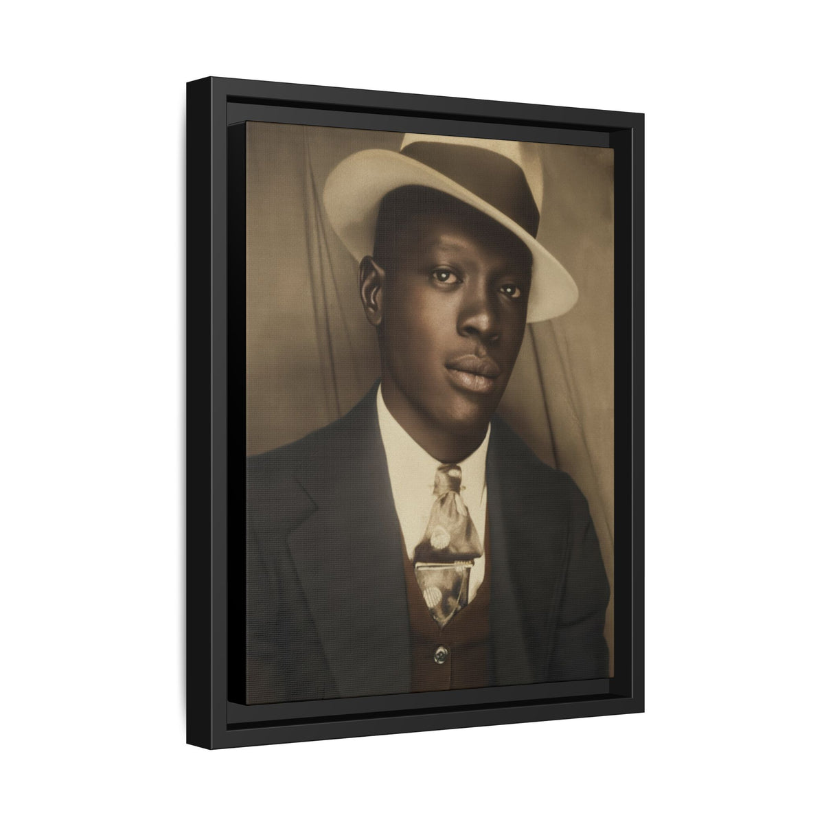 celibataire 019 | Framed Vintage Photo - Matte Canvas
