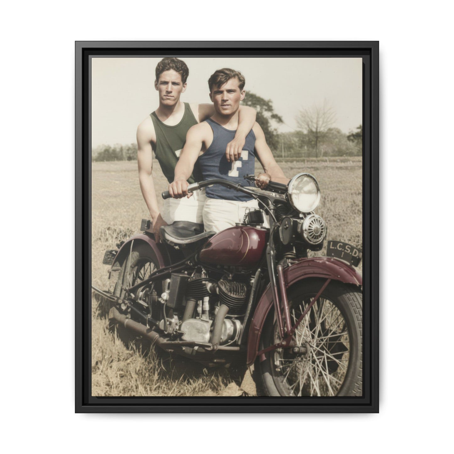 paire 055 | Framed Vintage Photo - Matte Canvas