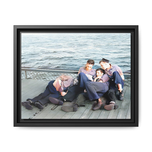 hommes 025 | Framed Vintage Photo - Matte Canvas