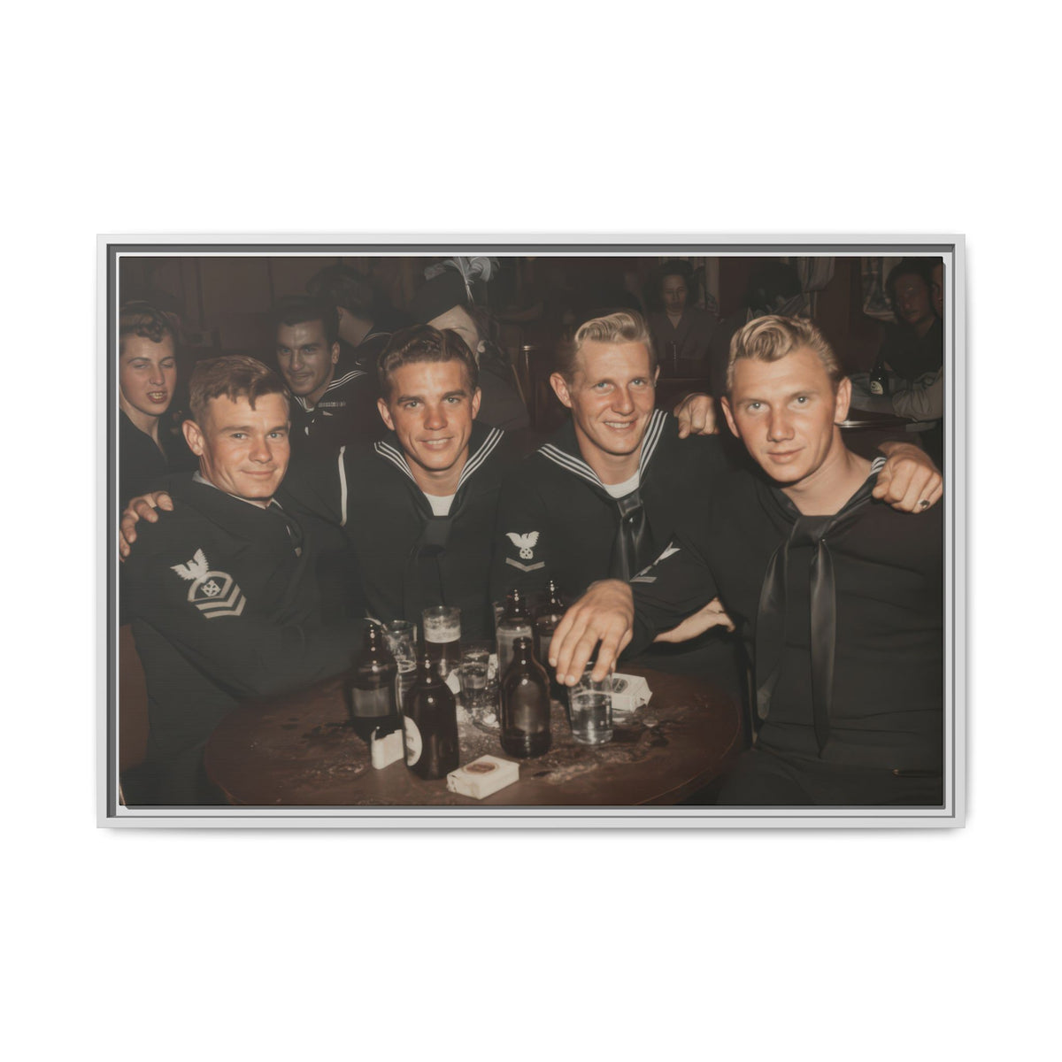 hommes 007 | Framed Vintage Photo - Matte Canvas2