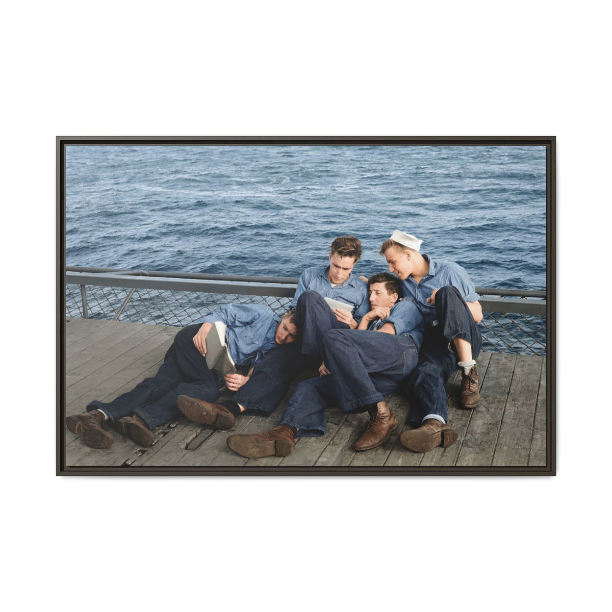 hommes 025 | Framed Vintage Photo - Matte Canvas