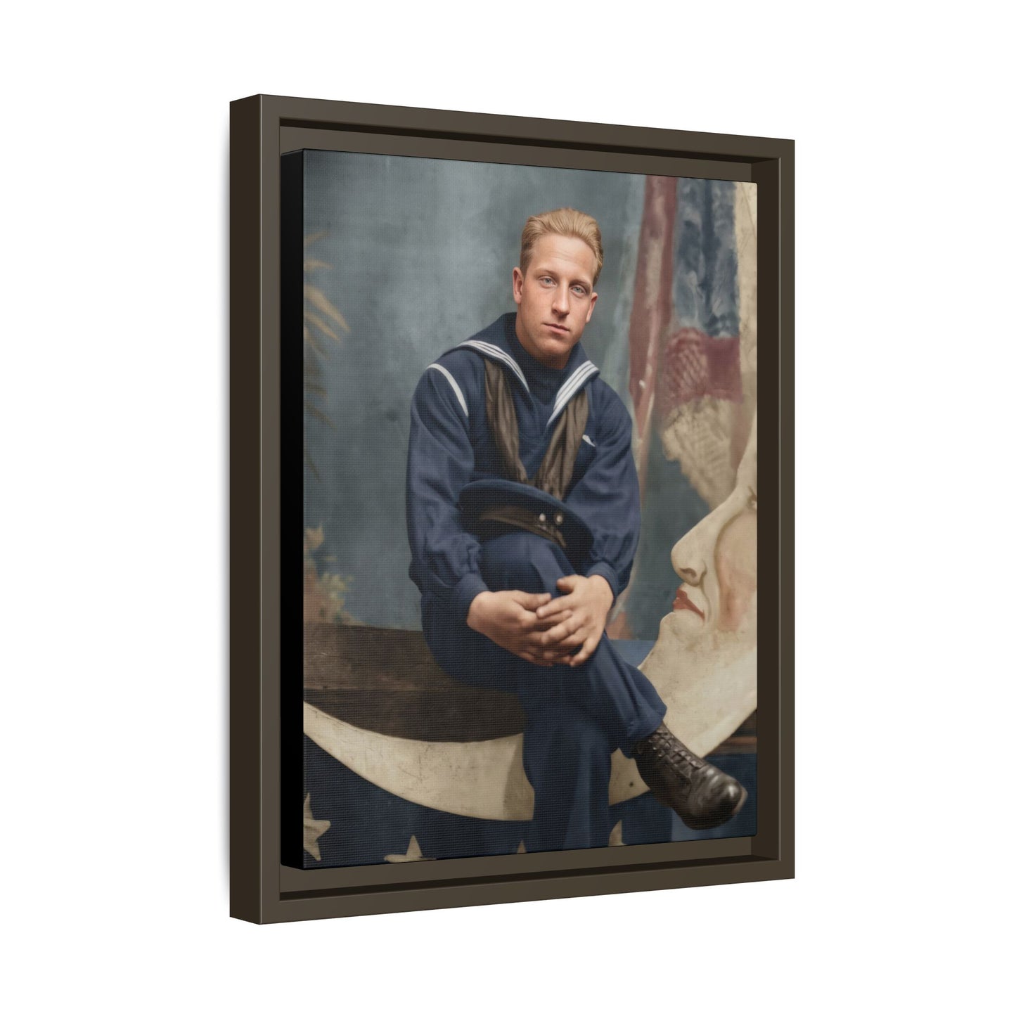 celibataire 016 | Framed Vintage Photo - Matte Canvas