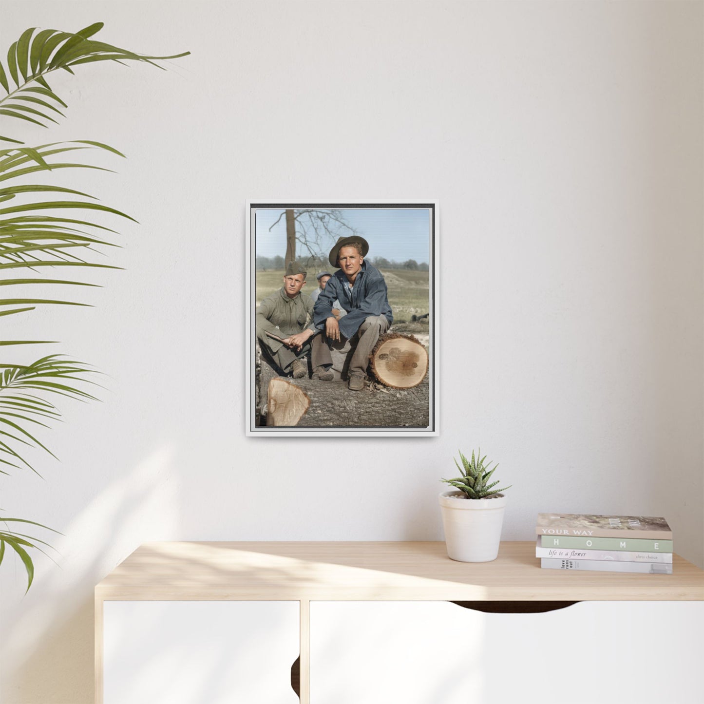 hommes 020 | Framed Vintage Photo - Matte Canvas