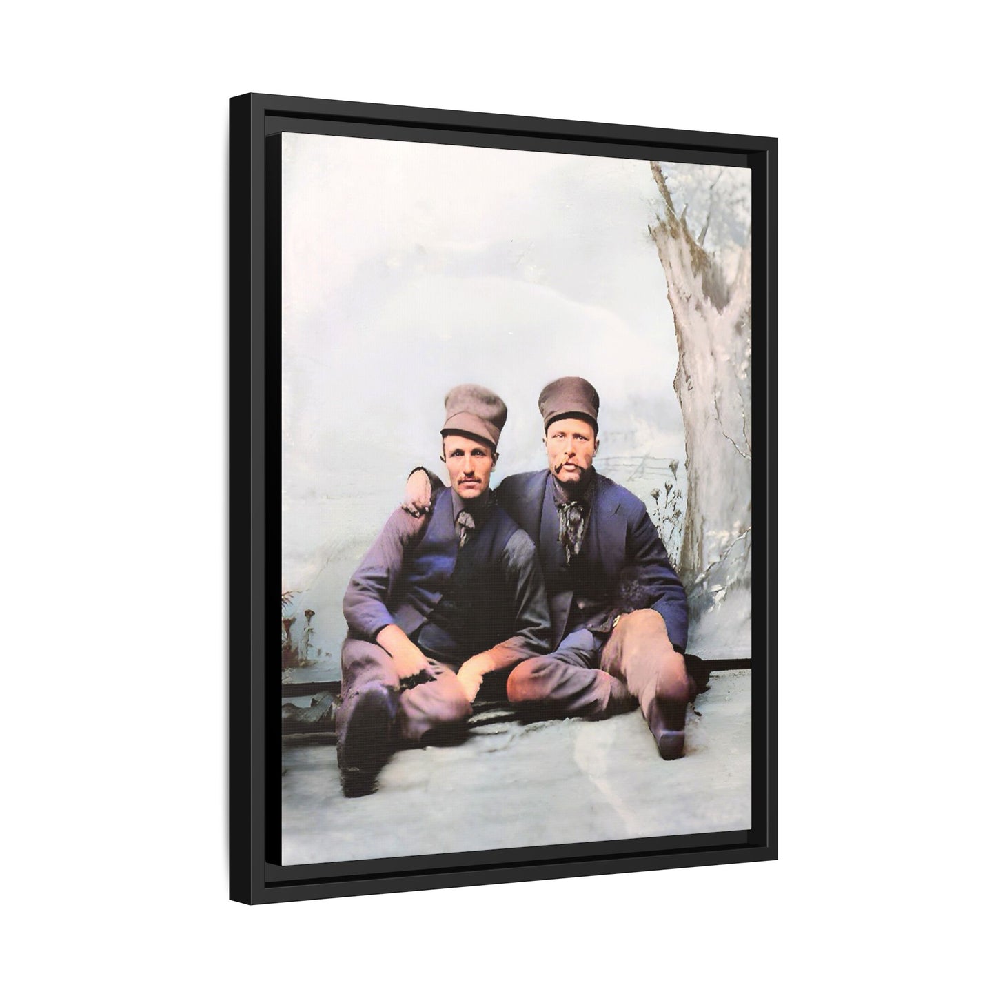 paire 037 | Framed Vintage Photo - Matte Canvas