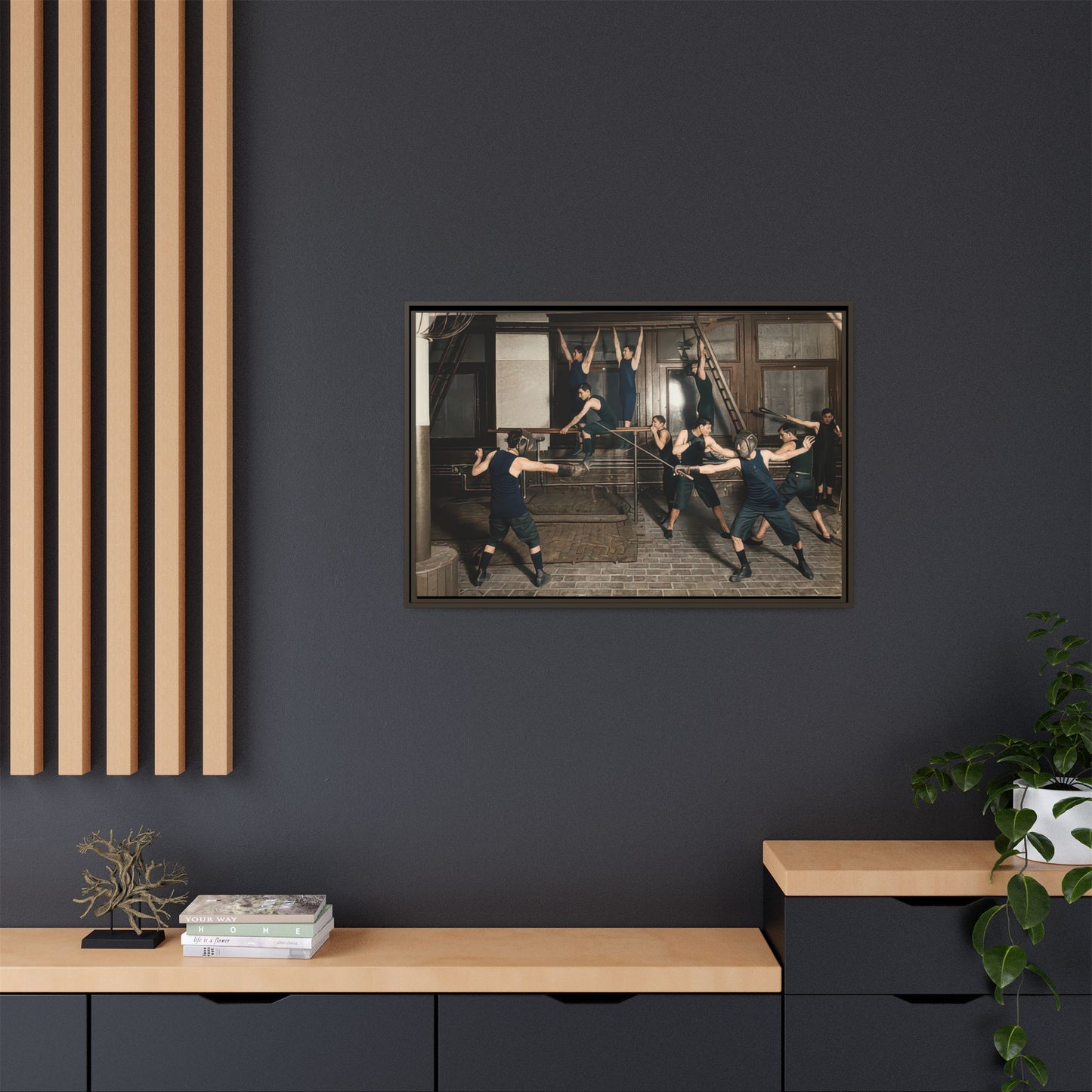 athlétisme 038 | Framed Vintage Photo - Matte Canvas
