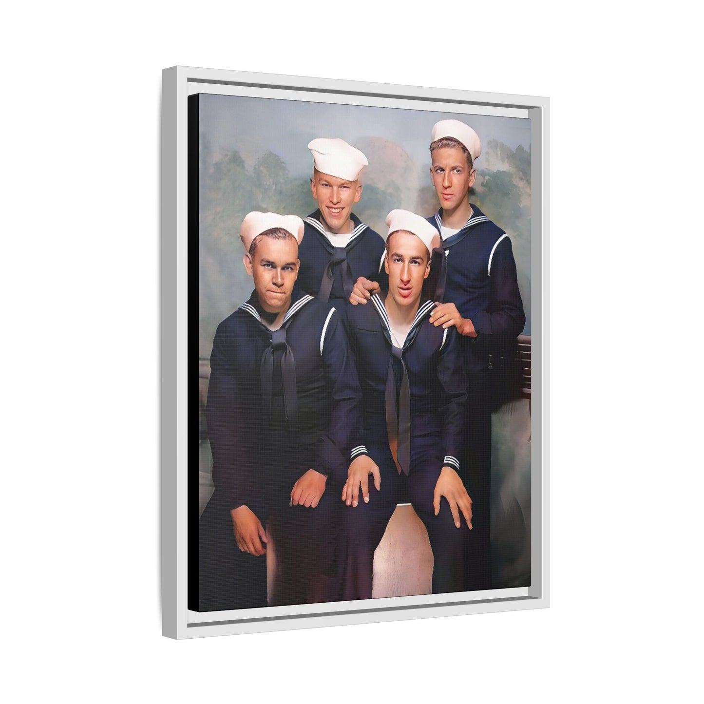 hommes 011 | Framed Vintage Photo - Matte Canvas