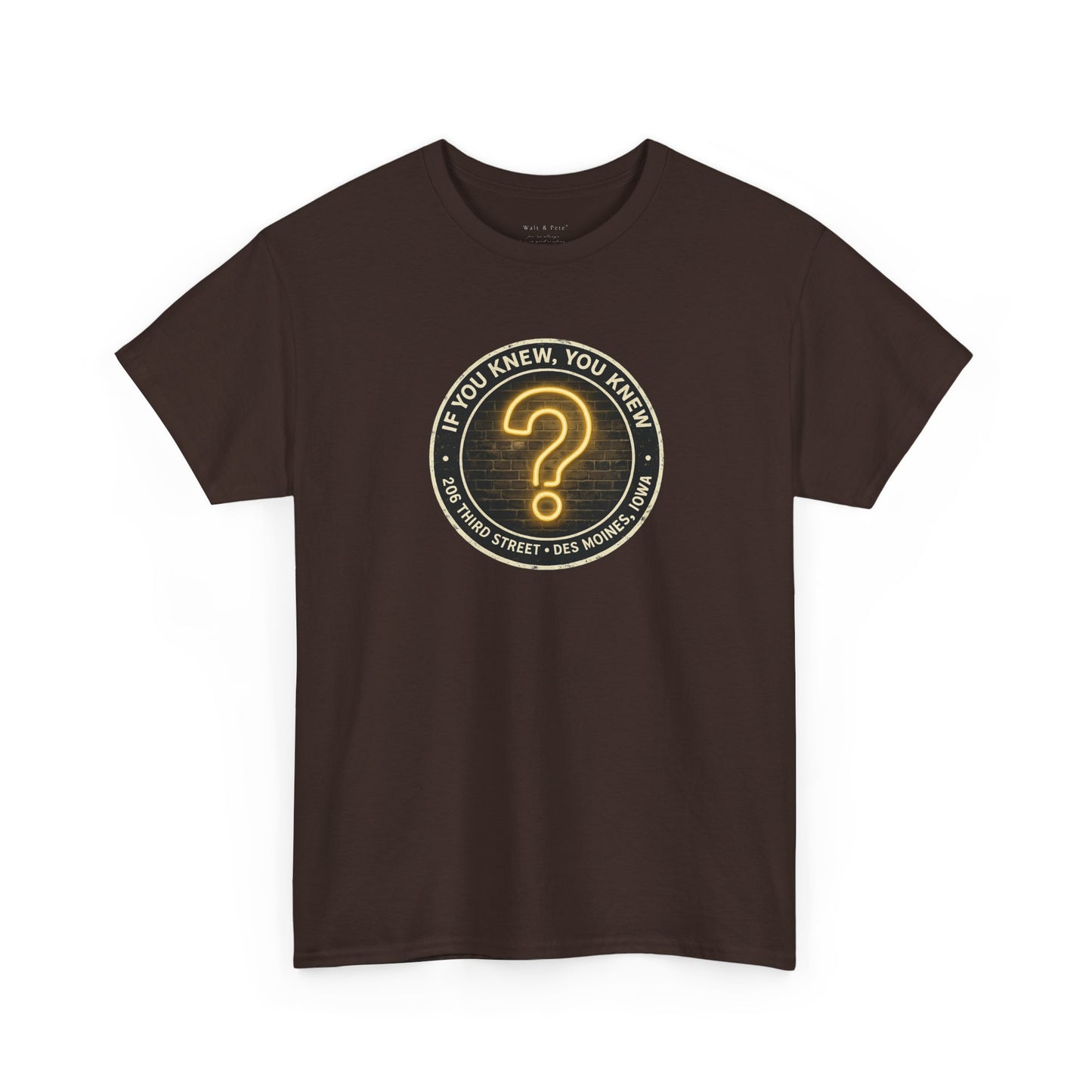 The Question Mark  | Historic Des Moines, Iowa Gay Bar T-Shirt