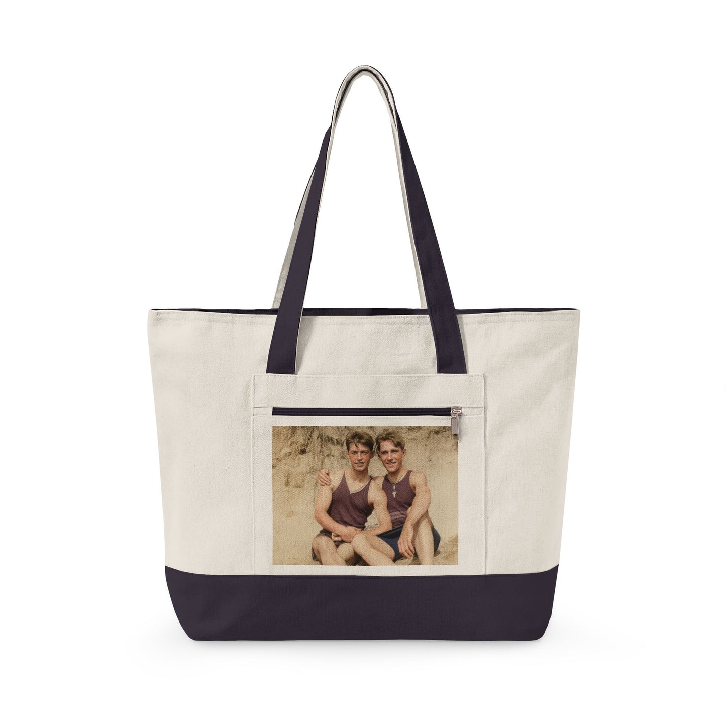 Beach Day Zippered Canvas Tote | Nager 002