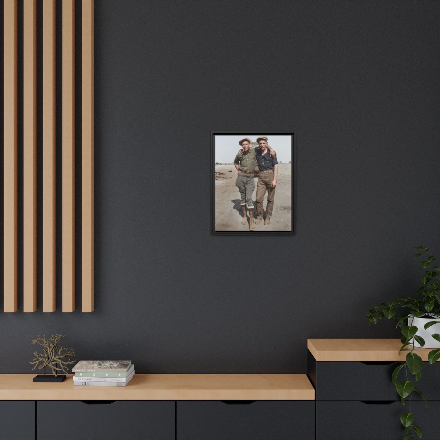 paire 061 | Framed Vintage Photo - Matte Canvas