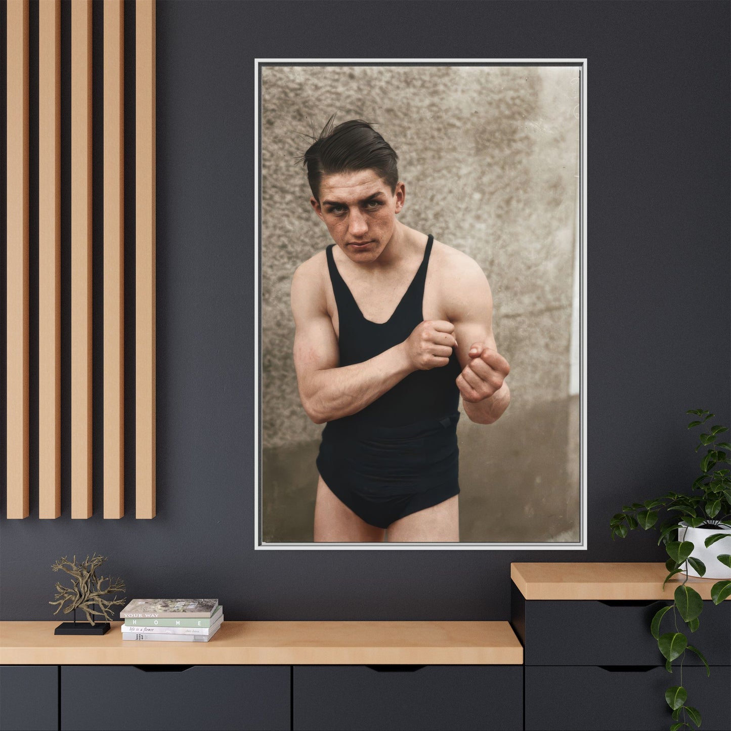 athlétisme 048 | Framed Vintage Photo - Matte Canvas