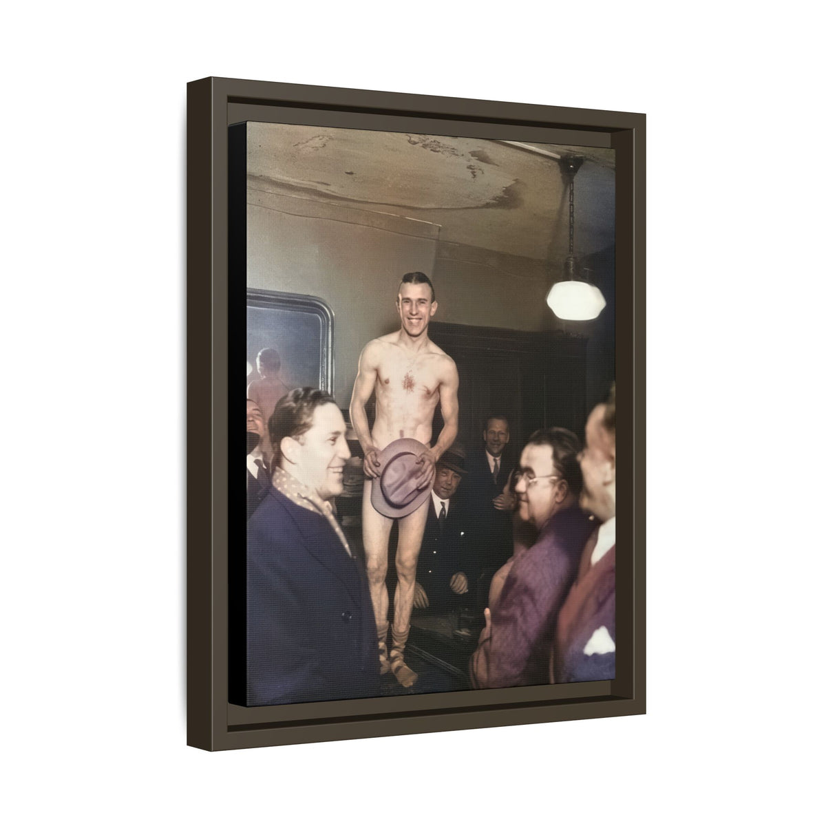 hommes 017 | Framed Vintage Photo - Matte Canvas