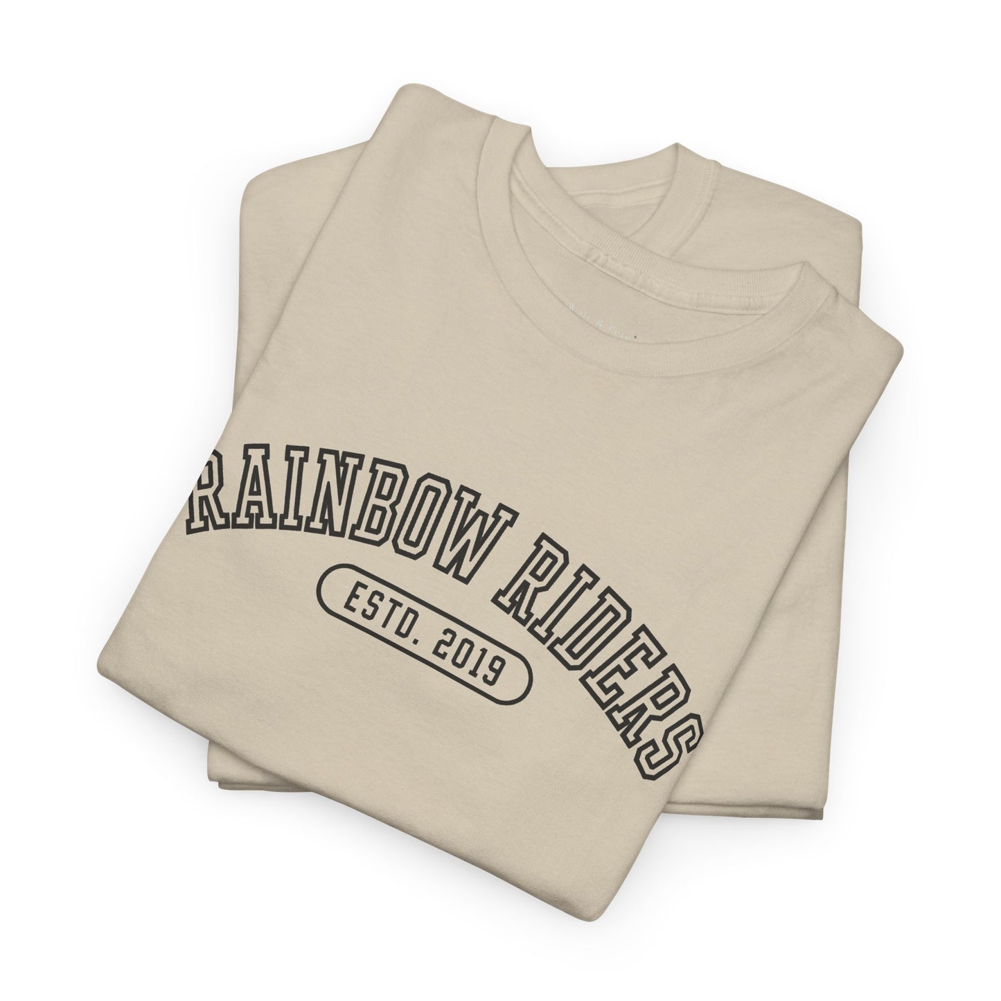 Rainbow Riders Collegiate T-Shirt | Est. 2019 LGBTQ+ Pride Tee