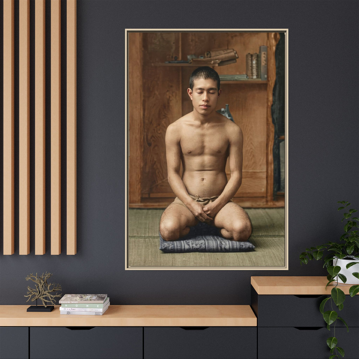 celibataire 025 | Framed Vintage Photo - Matte Canvas