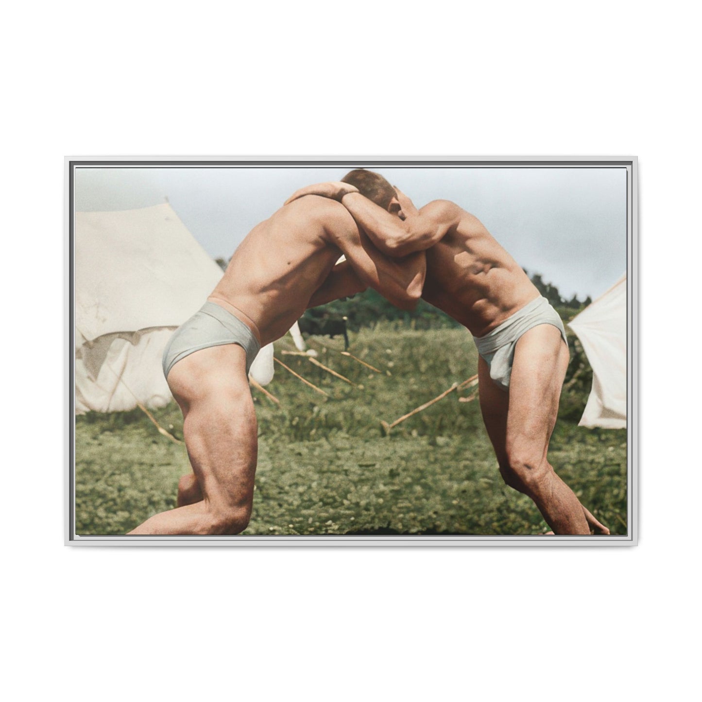 athlétisme 019 | Framed Vintage Photo - Matte Canvas