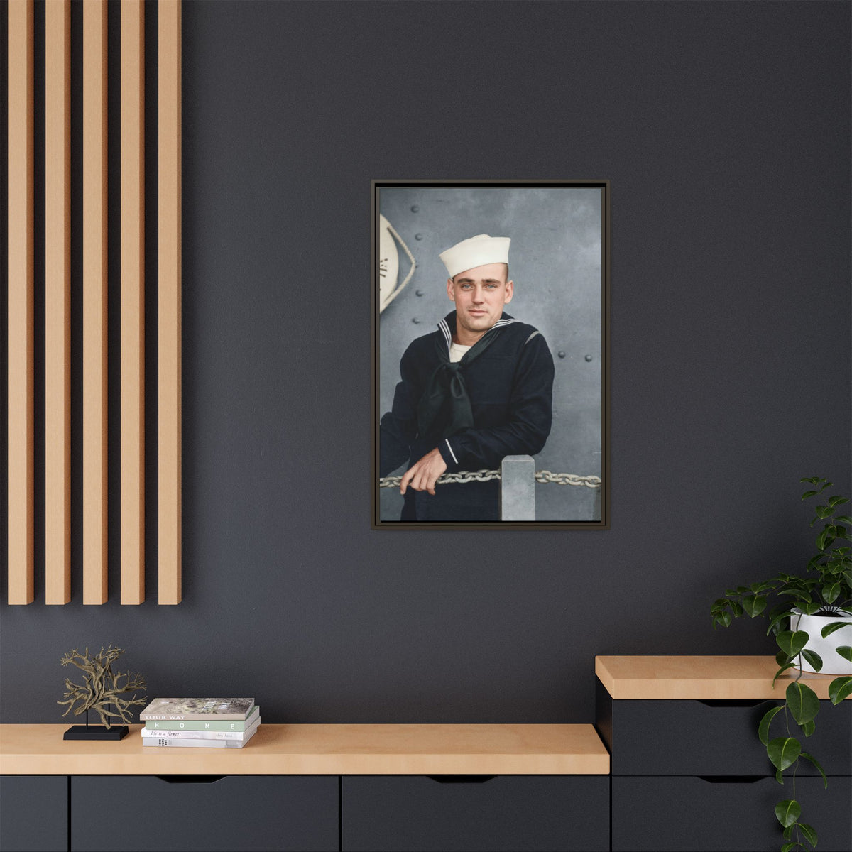 celibataire 023 | Framed Vintage Photo - Matte Canvas