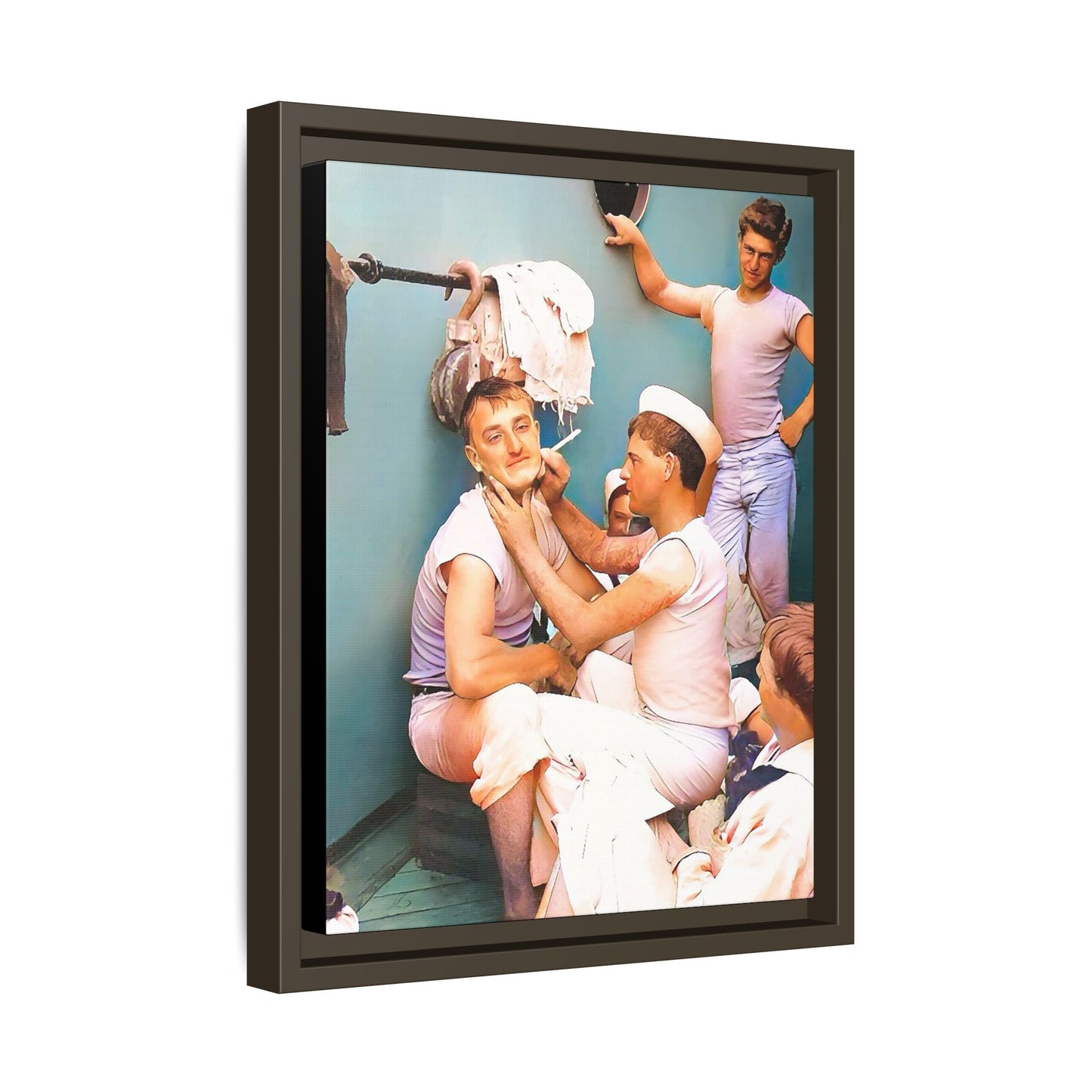 hommes 022 | Framed Vintage Photo - Matte Canvas