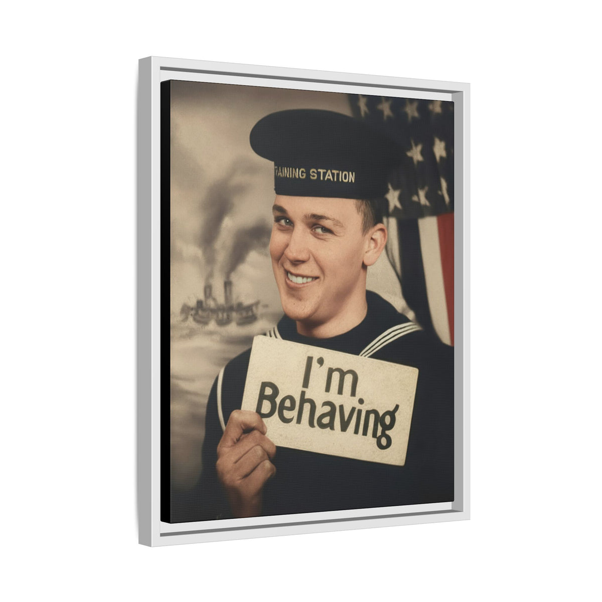 celibataire 002 | Framed Vintage Photo - Matte Canvas