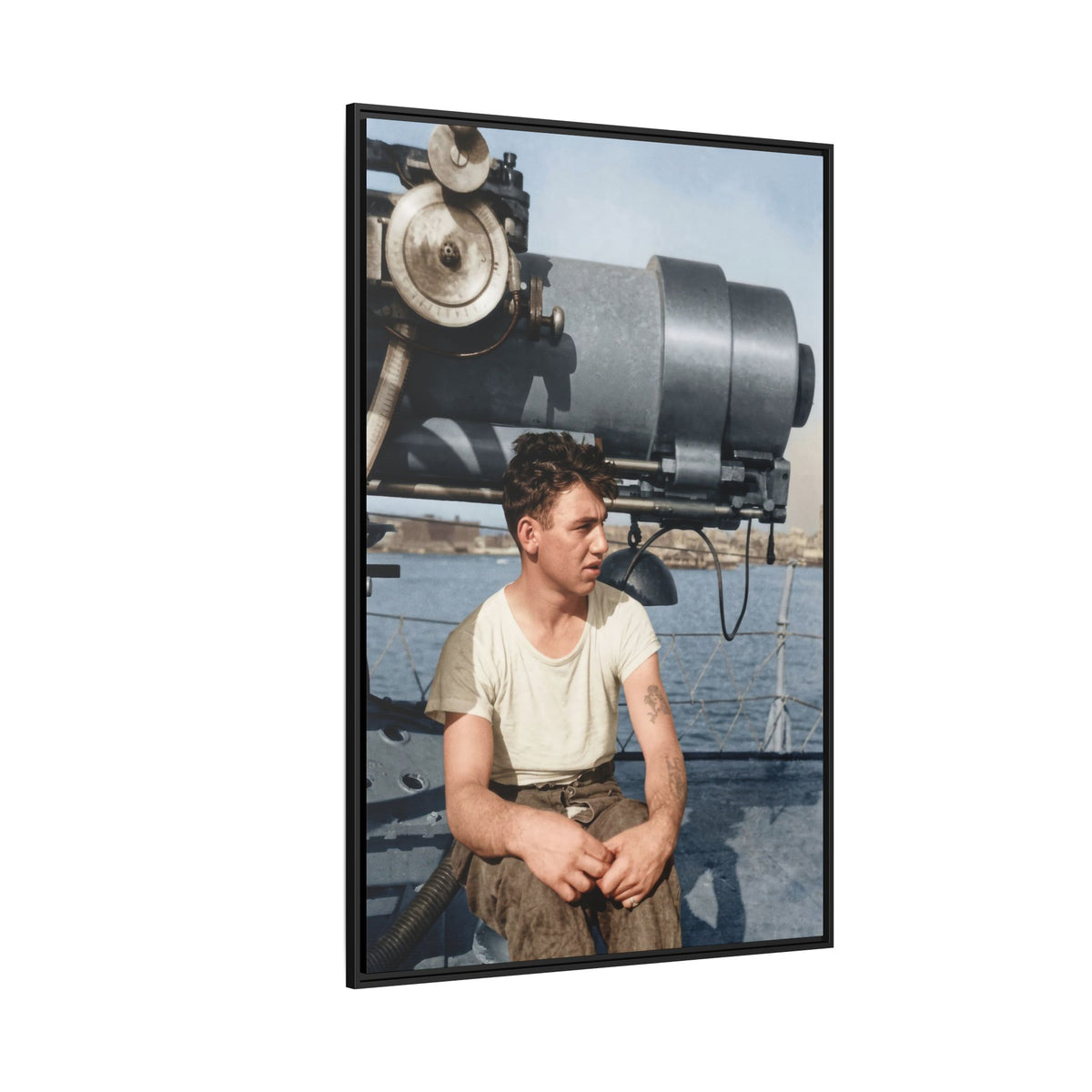 celibataire 026 | Framed Vintage Photo - Matte Canvas