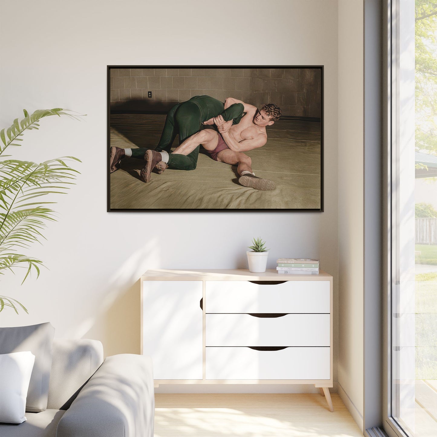 athlétisme 032 | Framed Vintage Photo - Matte Canvas