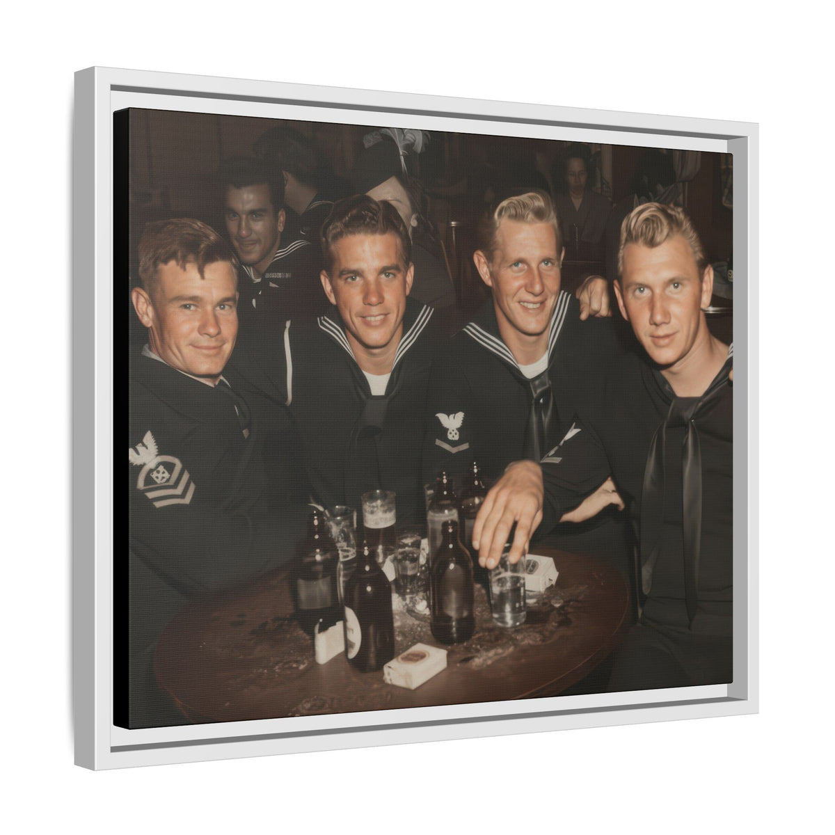 hommes 007 | Framed Vintage Photo - Matte Canvas2