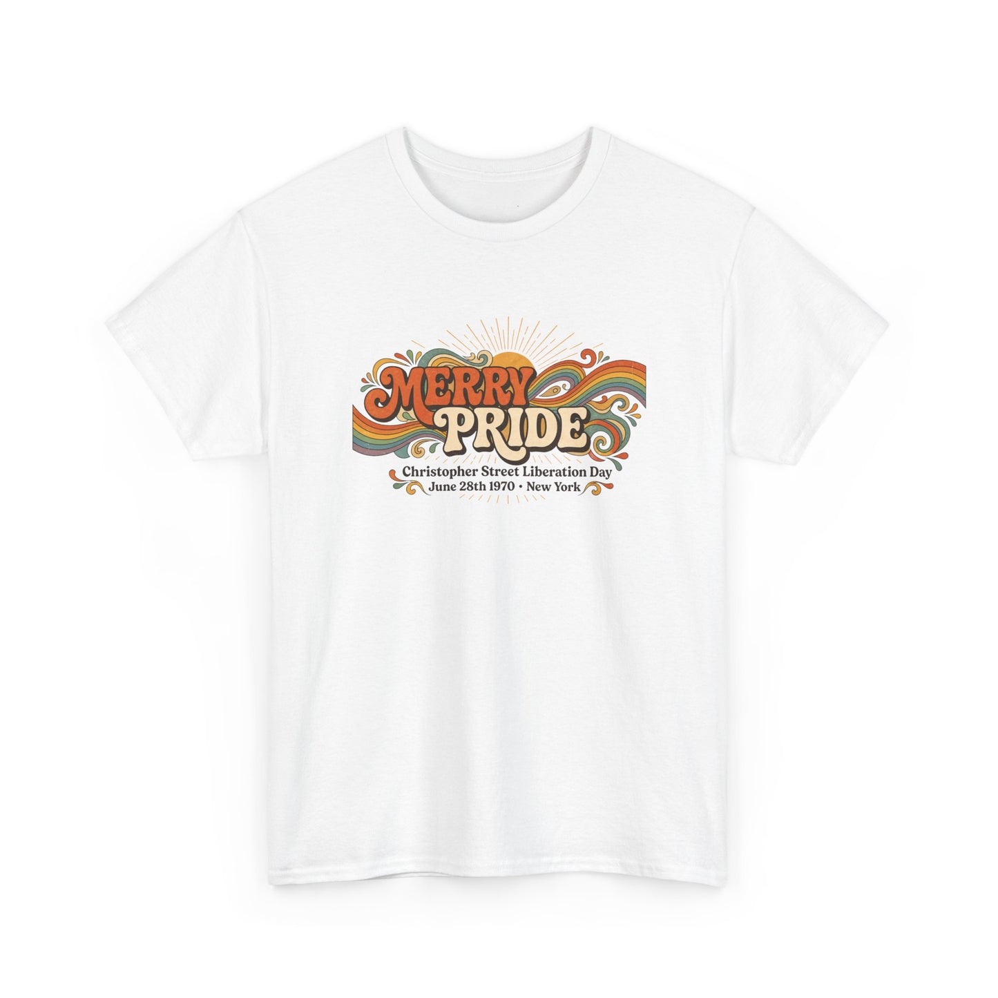 Merry Pride 1970 T-Shirt | Vintage LGBTQ Liberation Tee