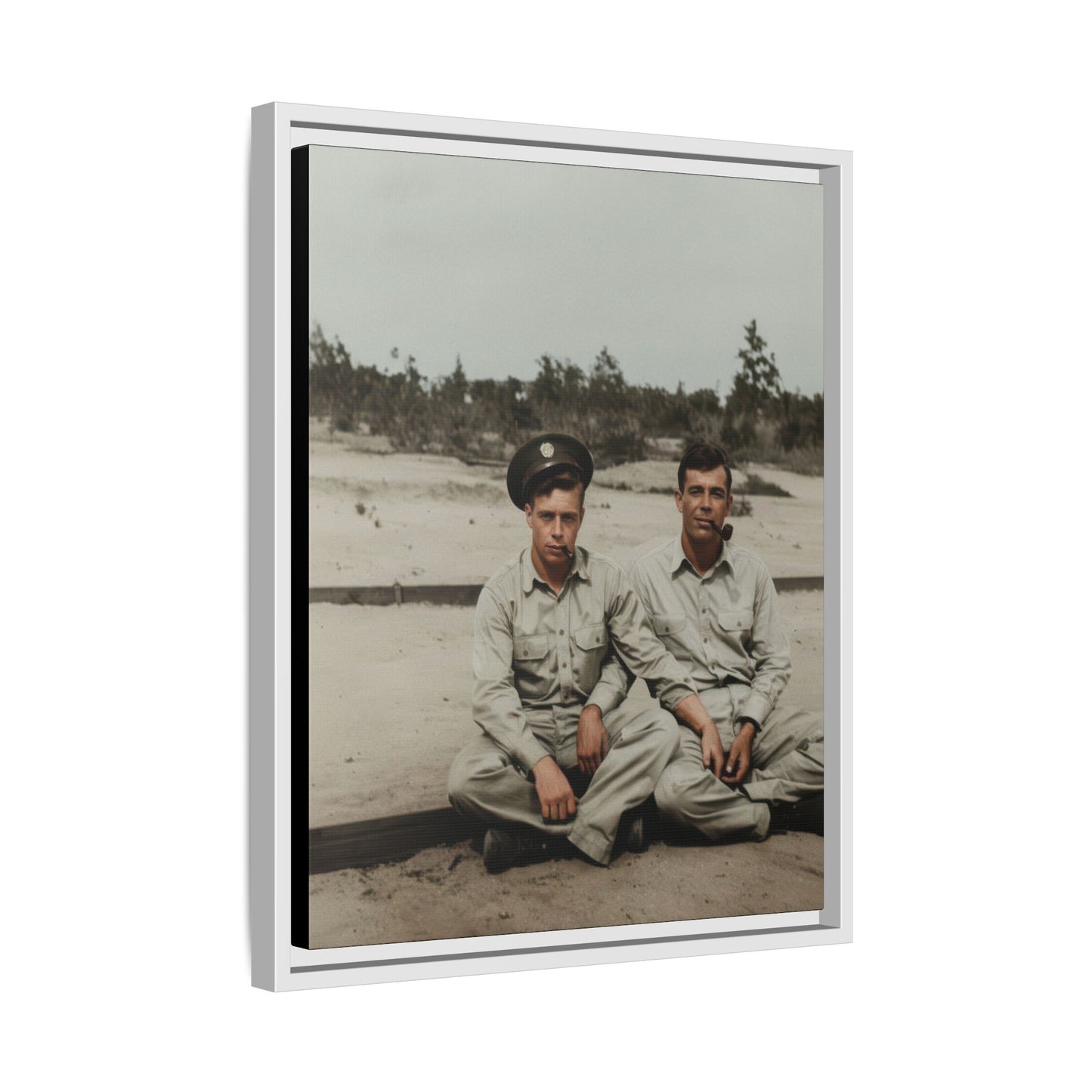 paire 091 | Framed Vintage Photo - Matte Canvas