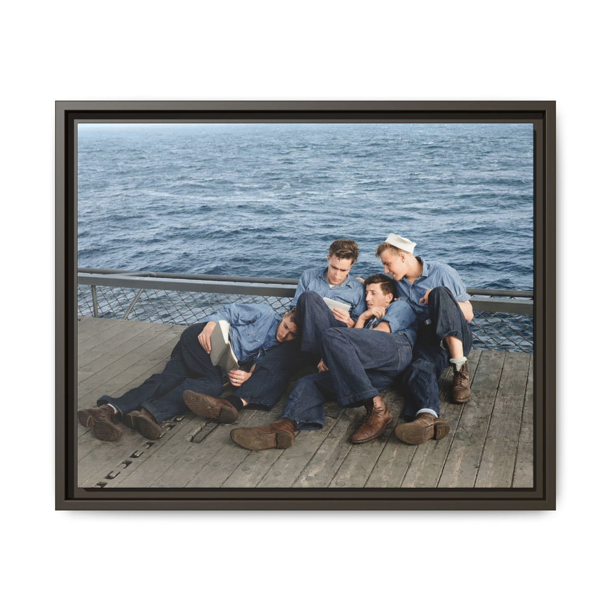 hommes 025 | Framed Vintage Photo - Matte Canvas