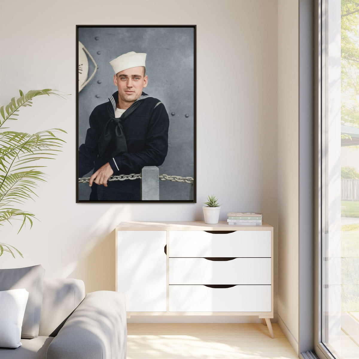 celibataire 023 | Framed Vintage Photo - Matte Canvas