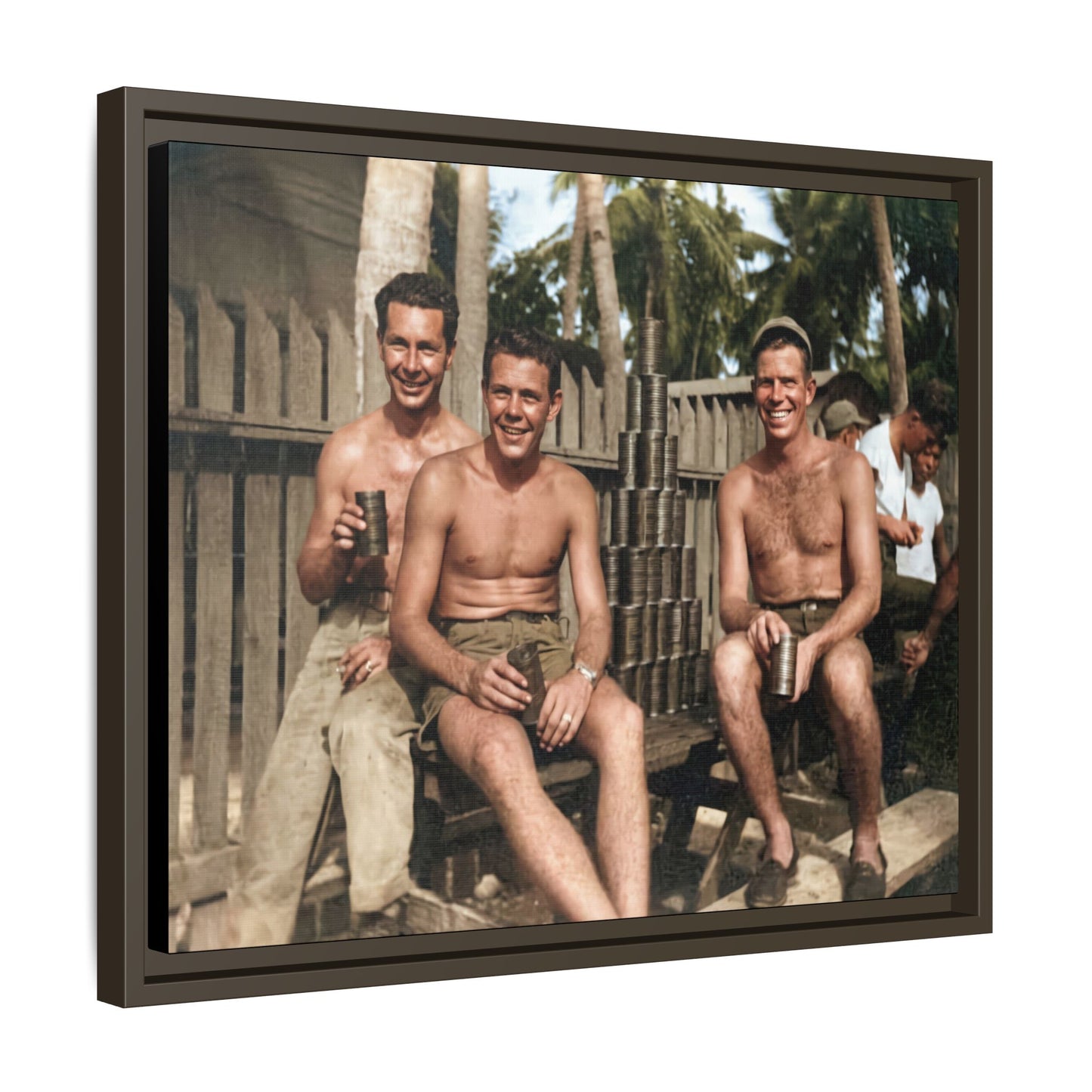 hommes 003 | Framed Vintage Photo - Matte Canvas
