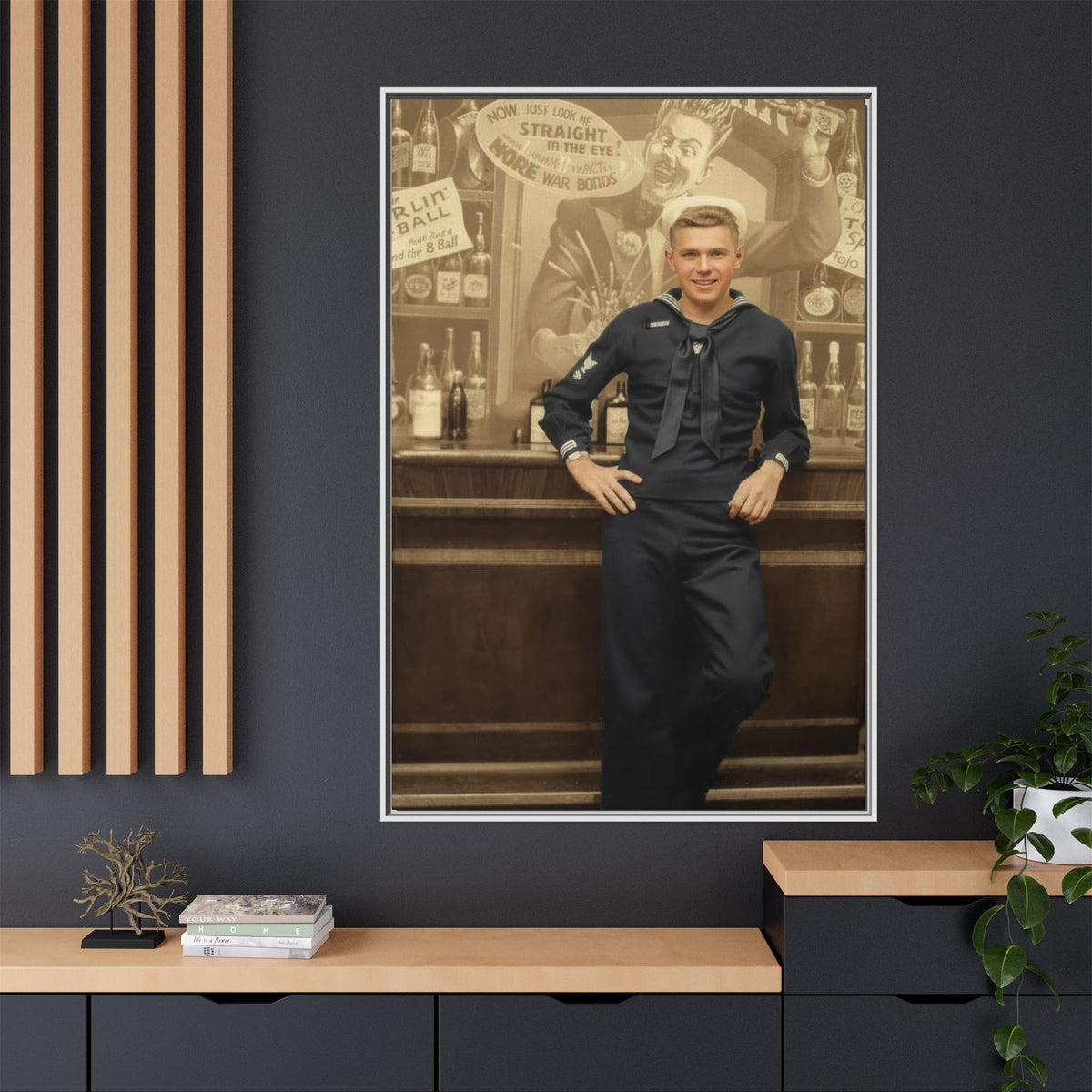 celibataire 006 | Framed Vintage Photo - Matte Canvas