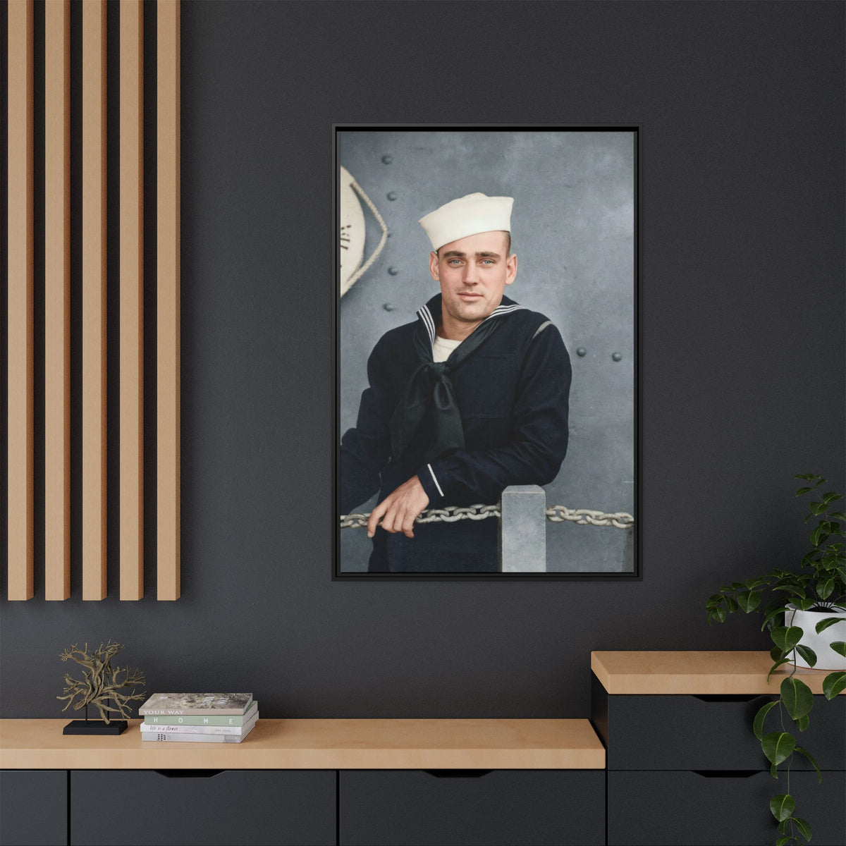 celibataire 023 | Framed Vintage Photo - Matte Canvas