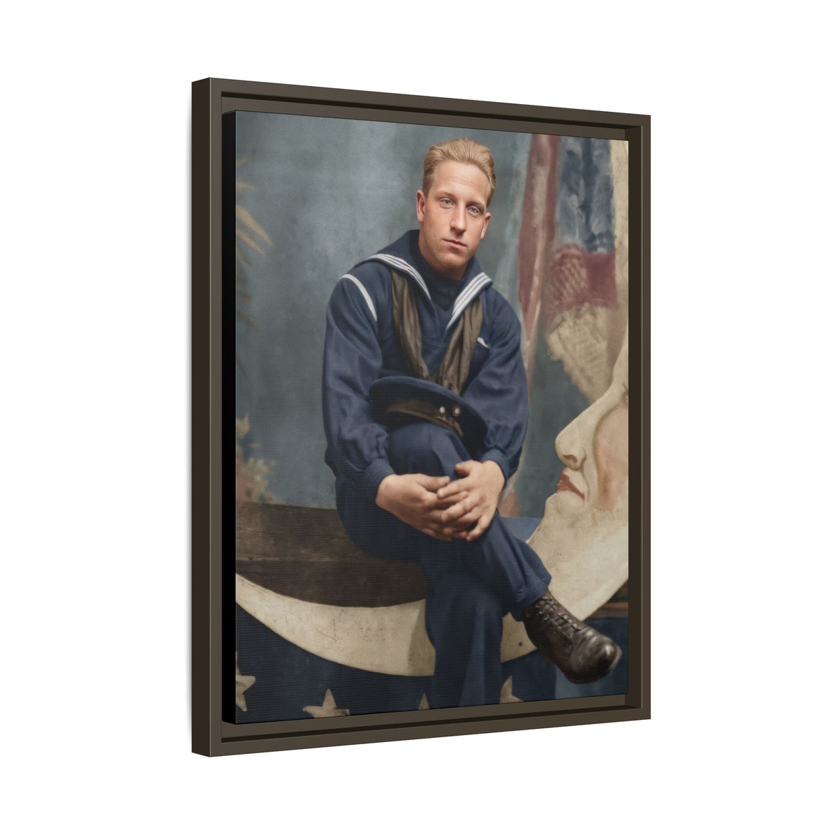 celibataire 016 | Framed Vintage Photo - Matte Canvas
