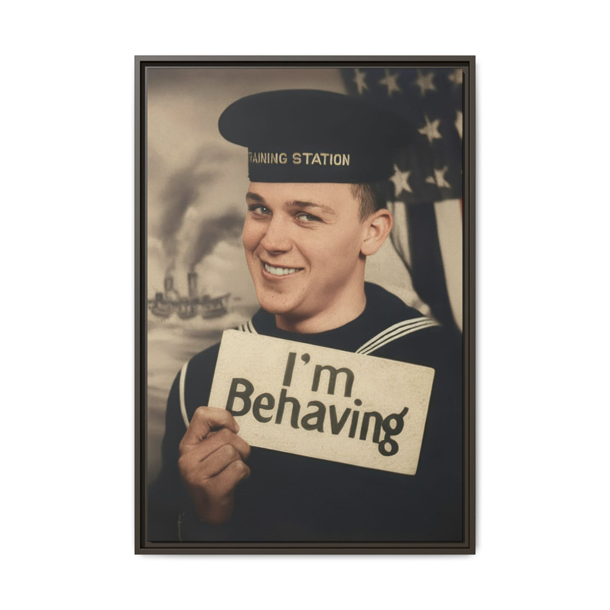 celibataire 002 | Framed Vintage Photo - Matte Canvas