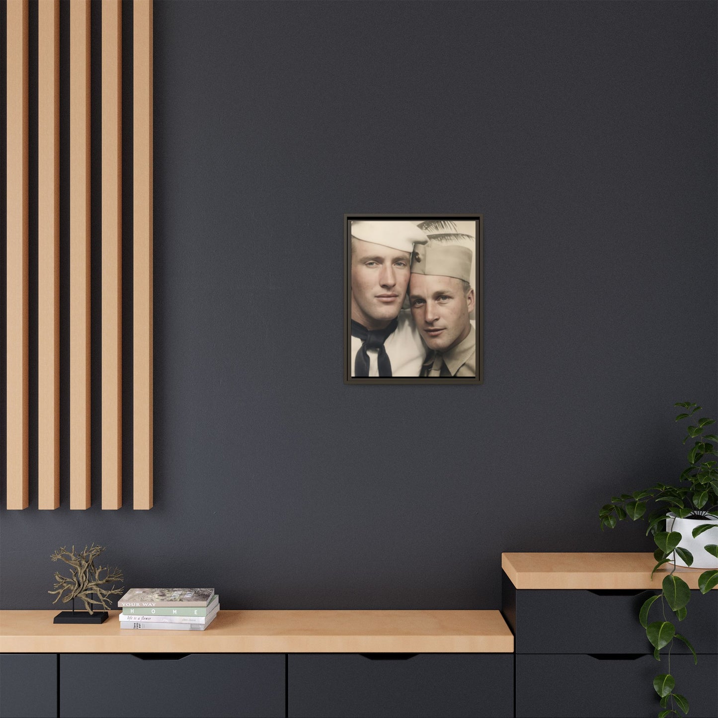 paire 042 | Framed Vintage Photo - Matte Canvas