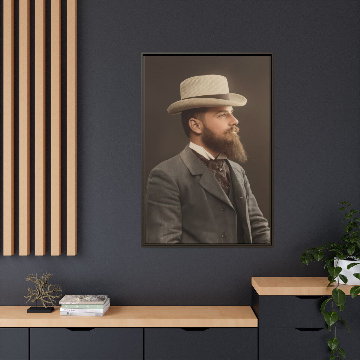 celibataire 014 | Framed Vintage Photo - Matte Canvas