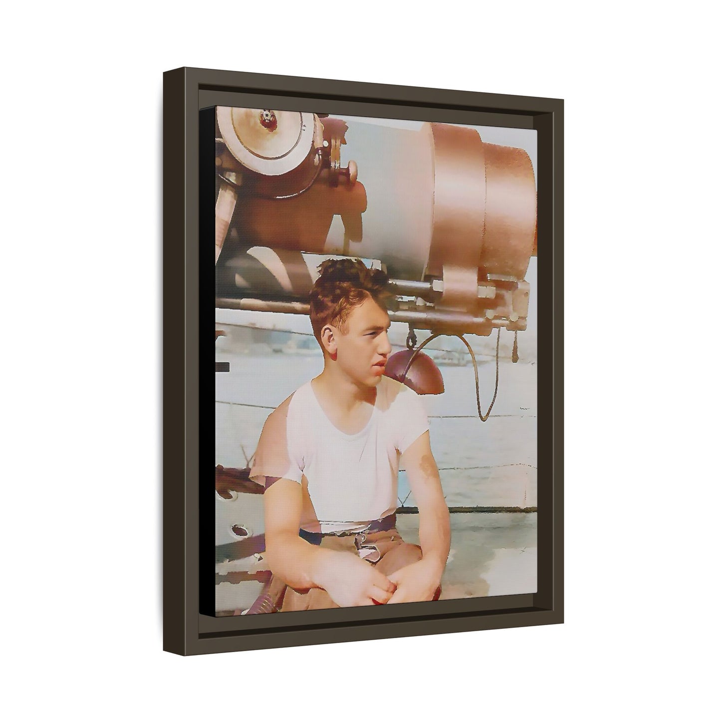 celibataire 026 | Framed Vintage Photo - Matte Canvas