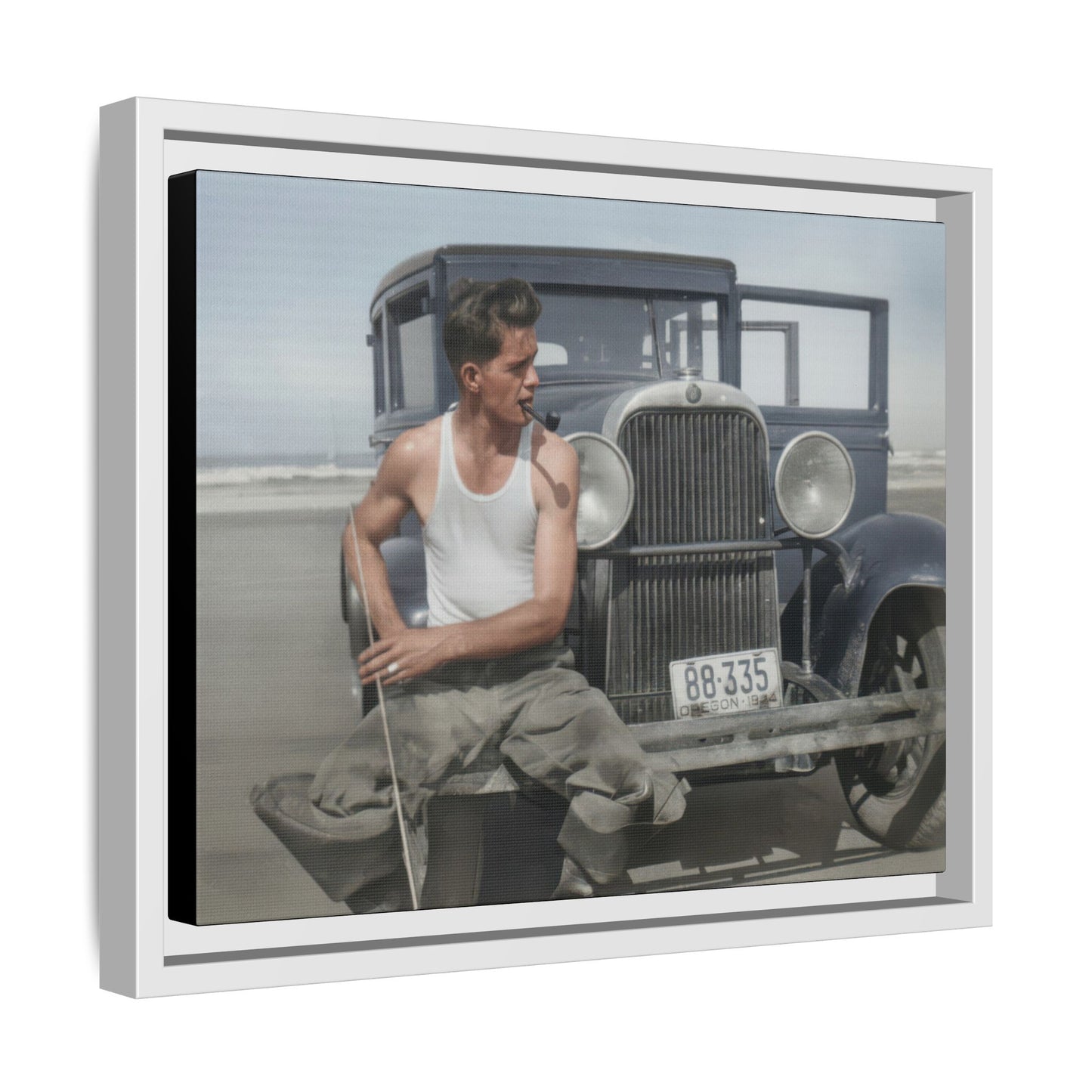 celibataire 008 | Framed Vintage Photo - Matte Canvas