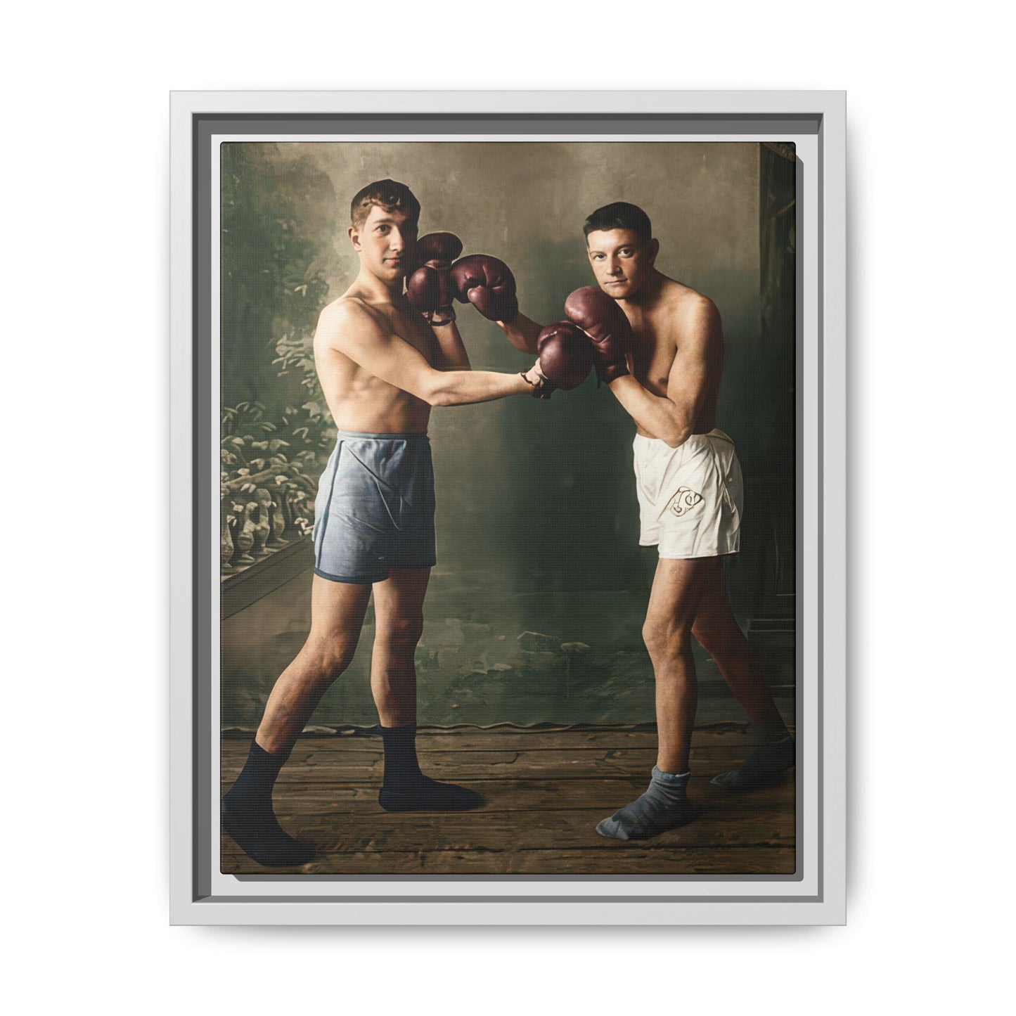 Early twentieth century sports photography boxing portrait canvas print