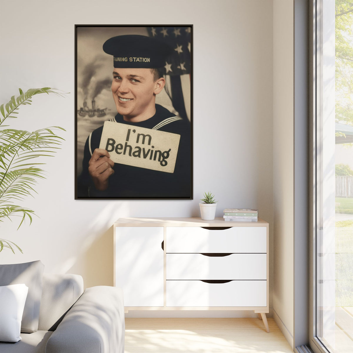 celibataire 002 | Framed Vintage Photo - Matte Canvas