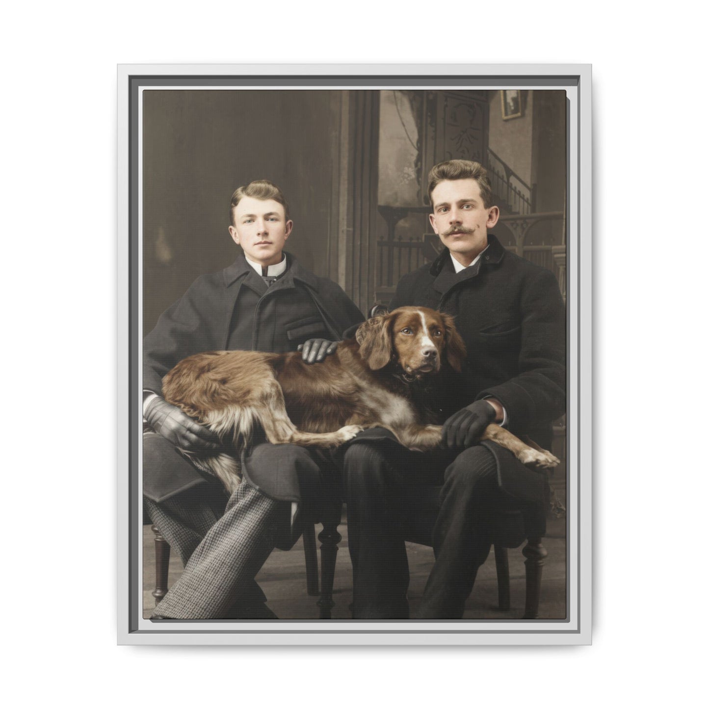 paire 039 | Framed Vintage Photo - Matte Canvas