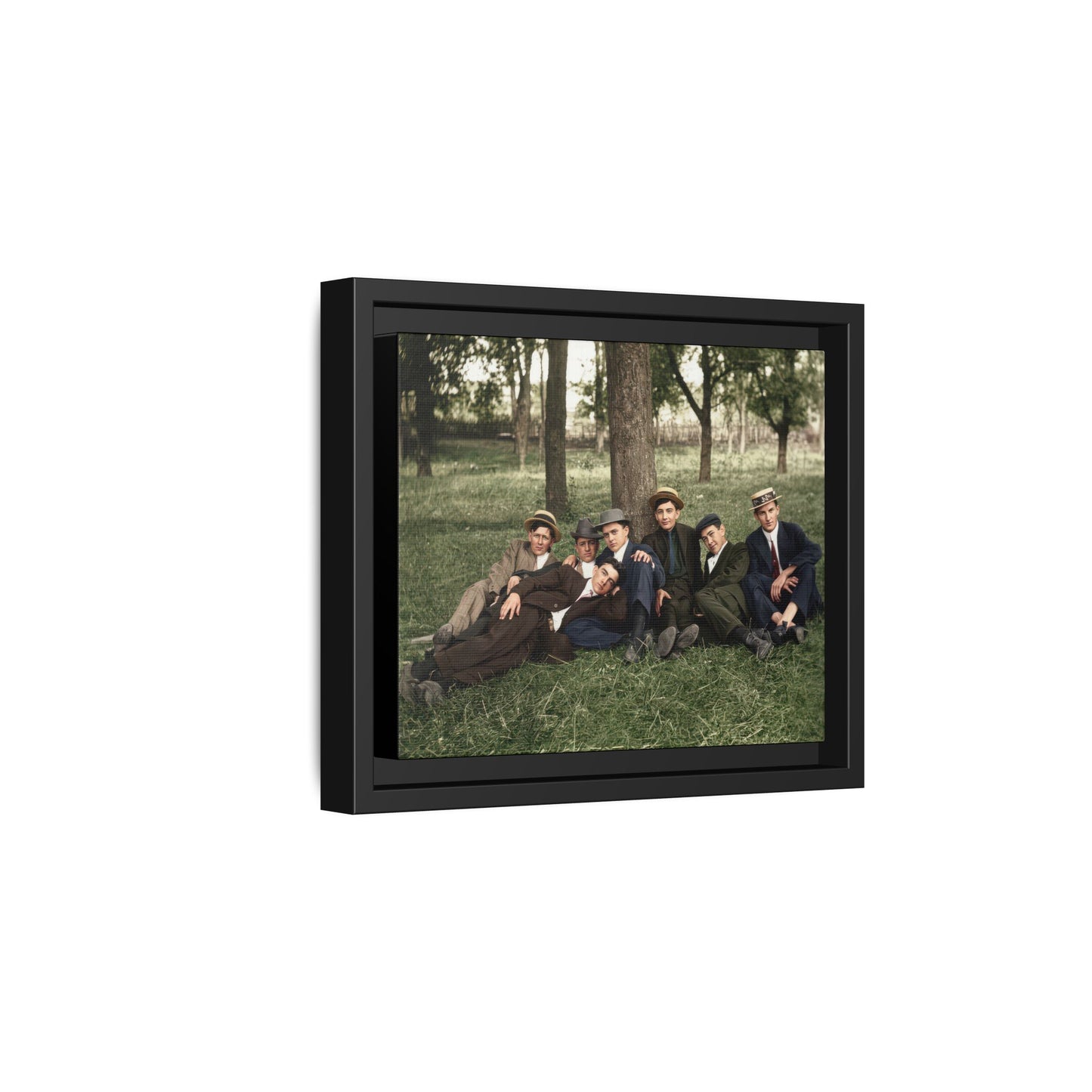 hommes 005 | Framed Vintage Photo - Matte Canvas